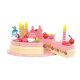 Wooden birthday cake