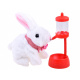 Interactive rabbit in basket with accessories ZA3551 - White