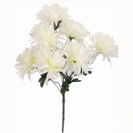 Bouquet of artificial flowers white chrysanthemums - 52 cm