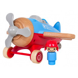 Wooden Airplane Blue