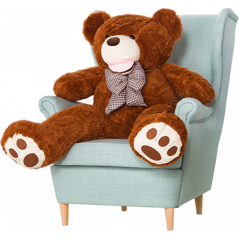 Aga4Kids Plush Bear 130 cm Dark brown with paws