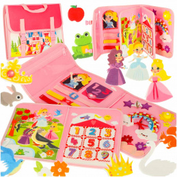 Montessori Sensory Manipulative Board Backpack Pink