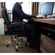 Office chair with footrest - black Malatec 23286 universal