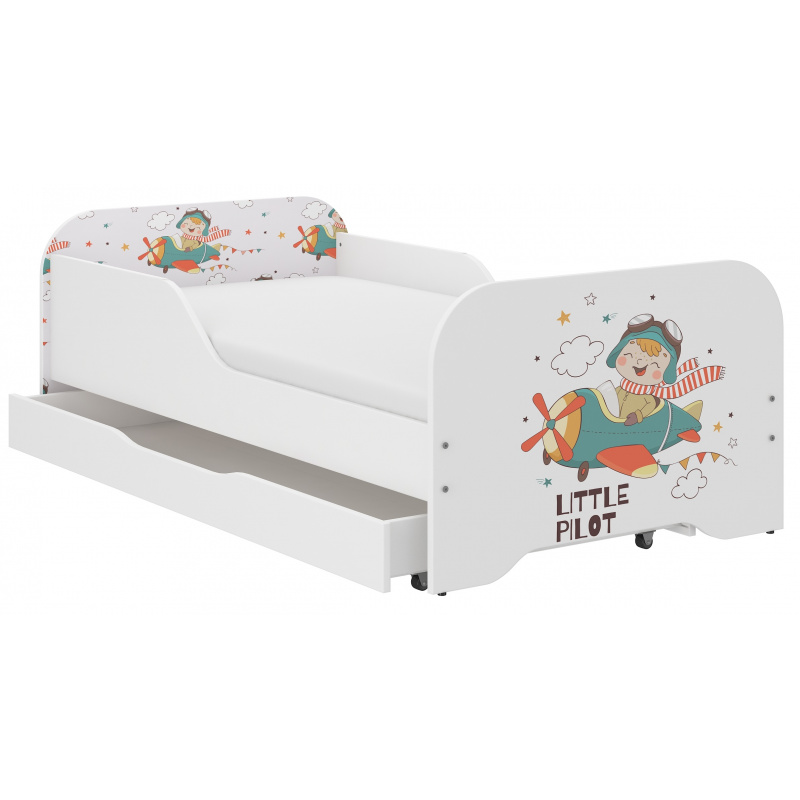 Wooden Toys Baby bed Little Pilot 140x70 cm