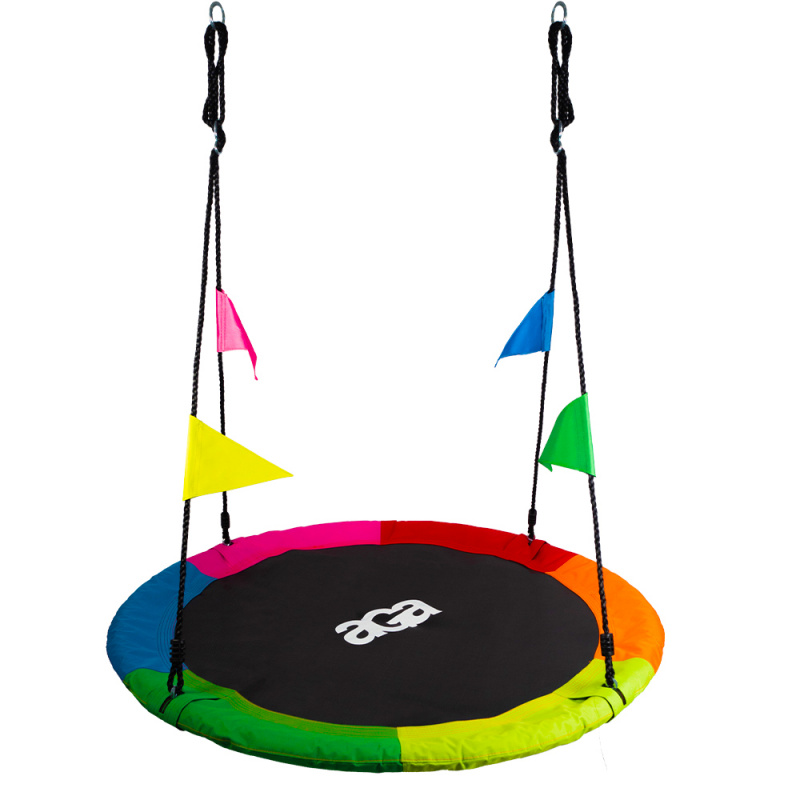 Aga Hanging swing ring 120 cm Multicolour with flags