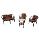Aga Rattan Set Bahama Dark Brown/Brown