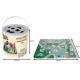 Wooden blocks with mat city 100 pcs Kruzzel 19159