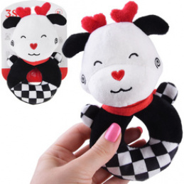 Contrast rattle for baby with squeaker COW ZA5777 universal