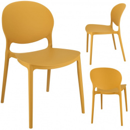 Plastic mustard chair JUSTIN