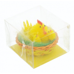 Easter chicks in a nest mix of patterns