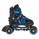 4-in-1 Roller Skates Set for Kids Size 34-38 Blue