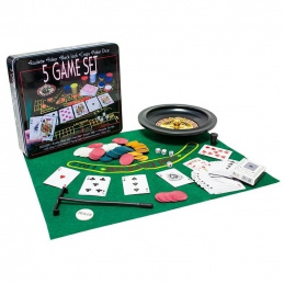 B10D POKER GAME SET 5 IN 1, ROULETTE