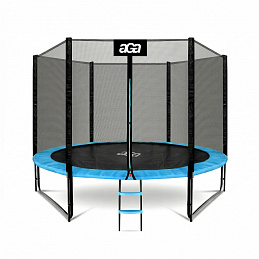 Aga SPORT PRO Trampoline 305 cm Light Blue + Safety Net + Ladder