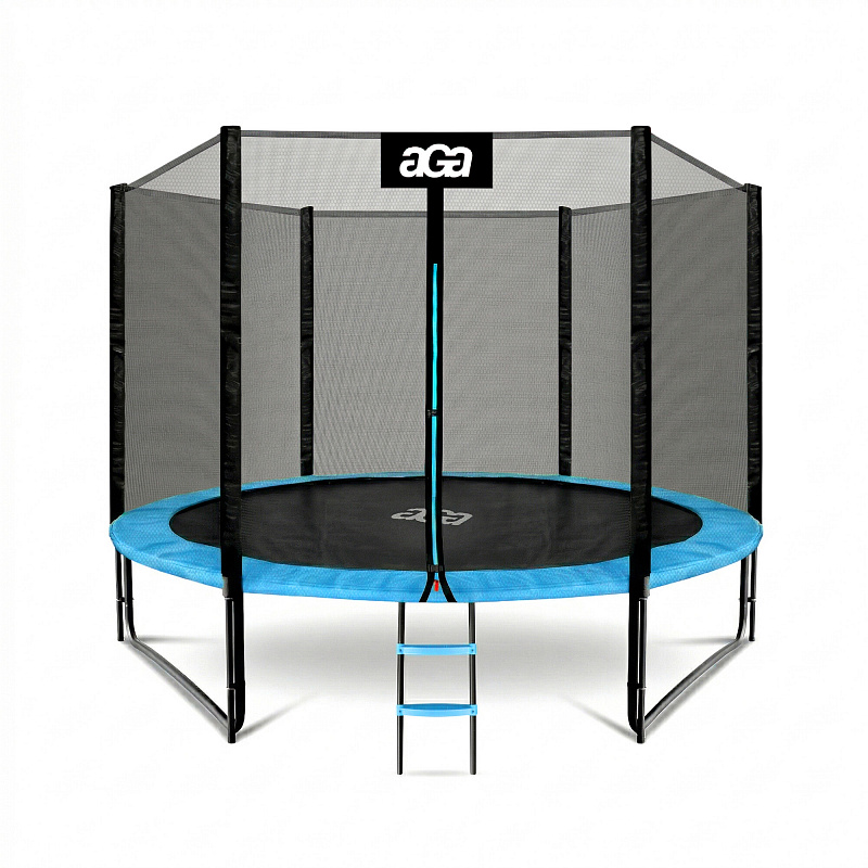Aga SPORT PRO Trampoline 305 cm Light Blue + Safety Net + Ladder