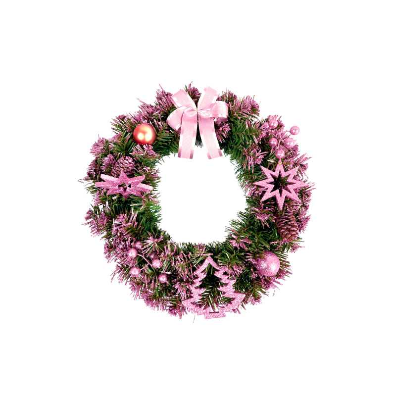 Aga Christmas Wreath 40 cm Pink