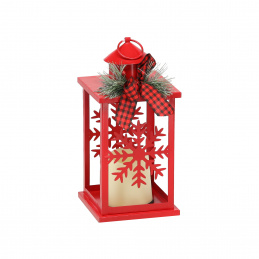 Aga Metal LED Christmas Lantern Red