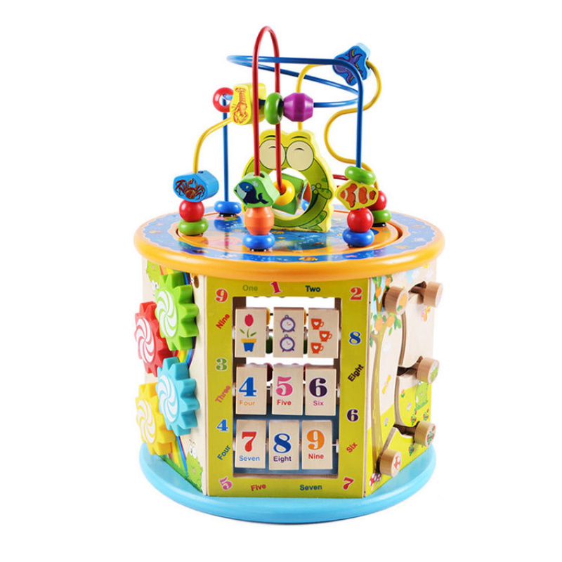 Aga4Kids Wooden Motor Skills Cube 7-in-1