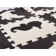 Aga Contrast foam puzzle 30 x 30 cm, 25 pieces Black-cream