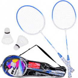 Complete Badminton Set Rackets + 2 x Shuttlecocks Case SP0819 Universal