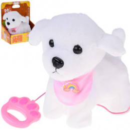 Interactive dog walks on a leash, barks, wags its tail ZA5591 universal