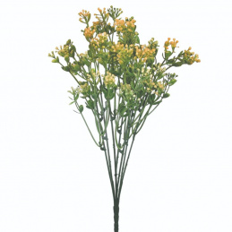 Artificial Plant Flower Branch 35 cm Height Green Yellow LIKE REAL