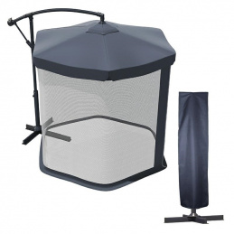 L43A LARGE 3M GARDEN UMBRELLA WITH MOSQUITO NET.