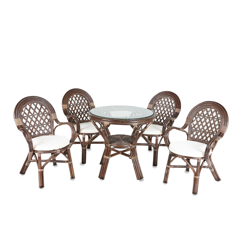 Aga Rattan set PAPIO Choco White