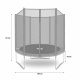 Aga SPORT TOP Trampoline 180 cm Blue + protective net