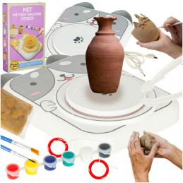 Pottery wheel creative clay paint set dog gray