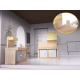 Aga Wooden dollhouse with furniture 70 cm Grey