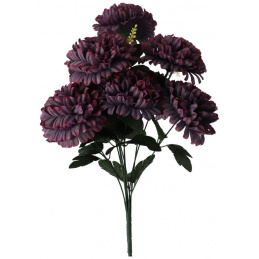 Bouquet of Artificial Flowers Purple Chrysanthemums - 58 cm