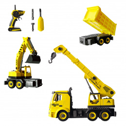 B5E1 REMOTE CONTROLLED TRUCK WITH EXCAVATOR AND CRANE