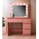 Aga Dressing table with mirror, lighting and el.drawer Pink