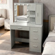 Aga Dressing Table with Mirror and Lighting Matte White