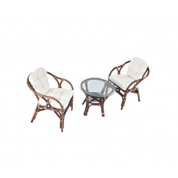 Aga Rattan set SITA Choco White