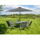 Linder Exclusiv Tilting Parasol 250 cm Light Grey