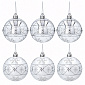 Aga Christmas Ornaments 7cm 6pcs Silver - Snowflakes
