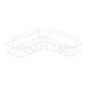 Aga Bathroom Corner Shelf White