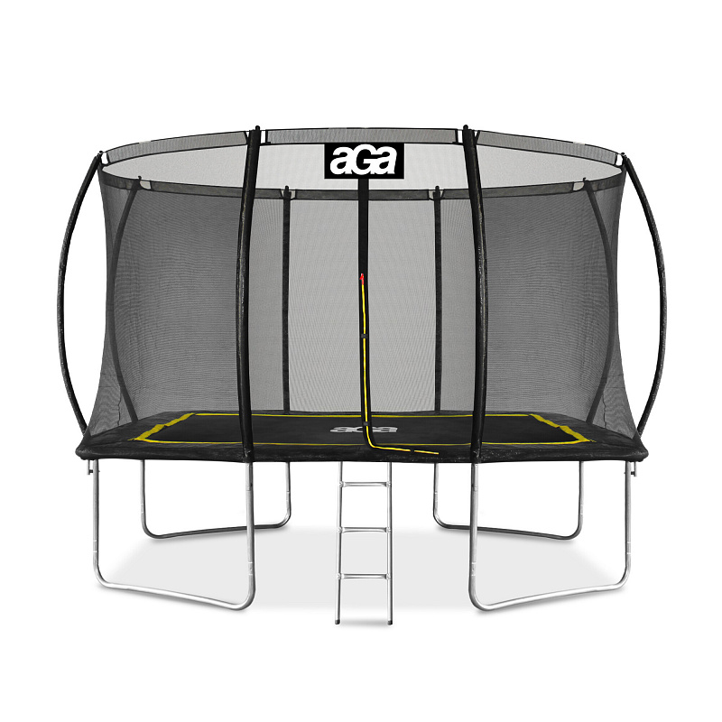 Aga Rectangular Trampoline 244x335 cm Black/Yellow 6SAF044 - SECOND QUALITY