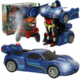 Transformer Revolt TRANSFORMING ROBOT RACER remote control car blue