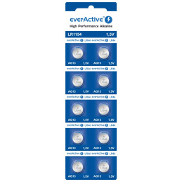 Aga EverActive Alkaline Batteries G13 LR44 LR1154 10pcs
