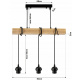 Hanging Ceiling Light LED Wooden Beam 3xE27 Loft Chandelier Brilliant Wood