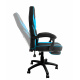 Aga Office chair Black - Light blue with footrest