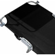 Aga Garden Reclining Lounger with Canopy Black
