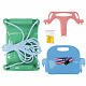 Aga4Kids Children's Swing with Playpen Green/Blue