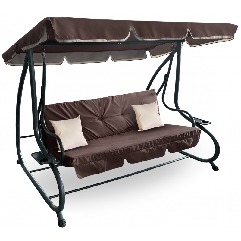 Aga Garden Swing 2in1 GRANDLUX XXL Dark Brown
