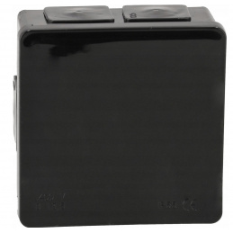 Surface-mounted electrical box IP55 - black