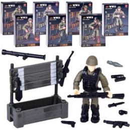 WWII Soldier Blocks Soldier Figure Model to Assemble 28 Pieces ZA5723 Universal