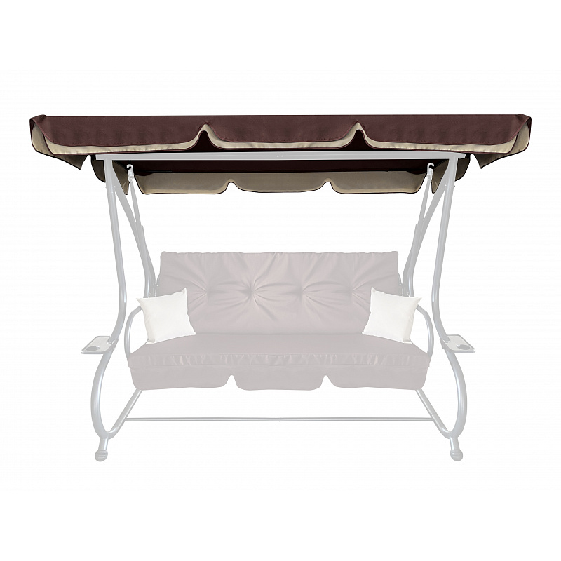 Aga Roof for Garden Swing GRANDLUX Dark Brown