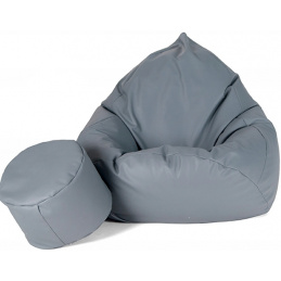Aga Bean Bag XXXL + Footstool Grey
